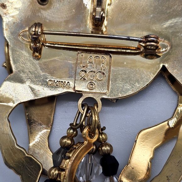 Lunch at the Ritz Zebra Brooch Vintage LATR 2Go Articulated Crystal Safari Pin - Picture 12 of 14